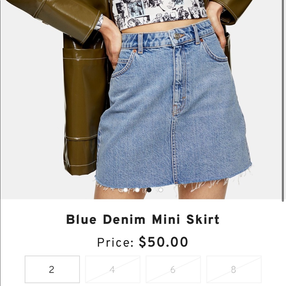 TOPSHOP DENIM SKIRT